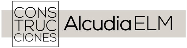 Construcciones Alcudia ELM. Alcudia baleares. Logo